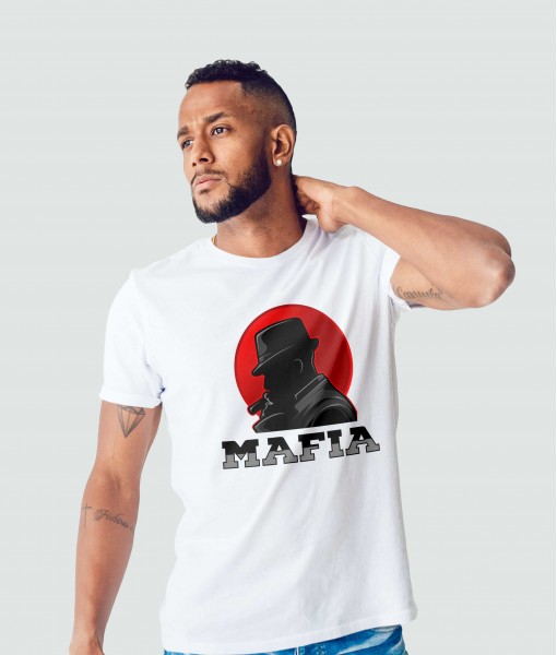 Мъжка тениска с щампа Готика Mafia man - TShirtArtShop.com